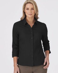 2145-city-collection-ezylin-iron-free-ladies-business-shirt-Black-2023