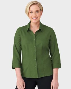 2145-city-collection-ezylin-iron-free-ladies-business-shirt-Kelly-green