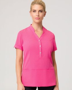 2174-City-Collection-healthcare-aged-care-City-Stretch-Spot-Tunic-Pink-2023