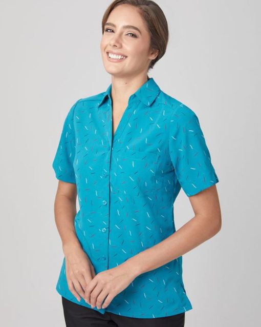 2192-Teal-City-Collection-Drift-Print-Blouse-healthcare-aged-care-uniforms