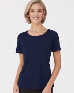2291-Navy-City-Collection-Smart-Knit-womens-knit-top-healthcare-aged-care