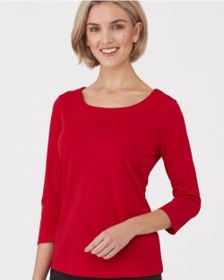 City-Collection-Smart-Knit-2290-Womens-Top-Chilli-TQ-sleeve