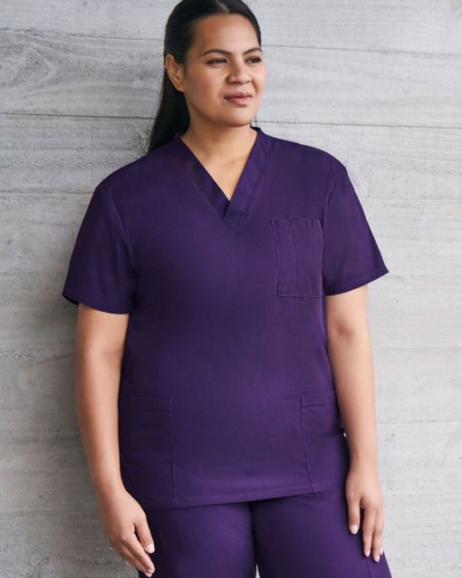 H10622_Purple-BIZ-SCRUBS-Womens-Top-for-Healthcare-Aged-Care-hero-2